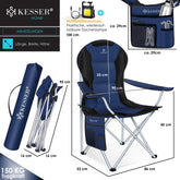 KESSER® Campingstoel - Visstoel - Vouwstoel - Marineblauw